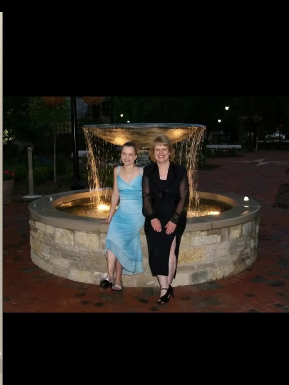 Y2K Juniors’ Formal Dress—Layered, Blue Glittery Fabric
